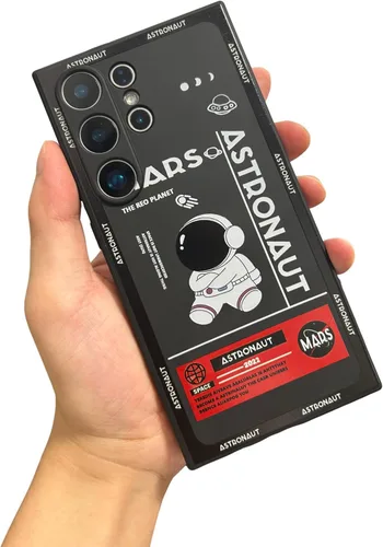 Miniatura 28 de Yonds Queen Funda ultra linda para Samsung Galaxy S22, diseño de astronauta de dibujos animados, diseño de cohete espacial, cubierta de parachoques