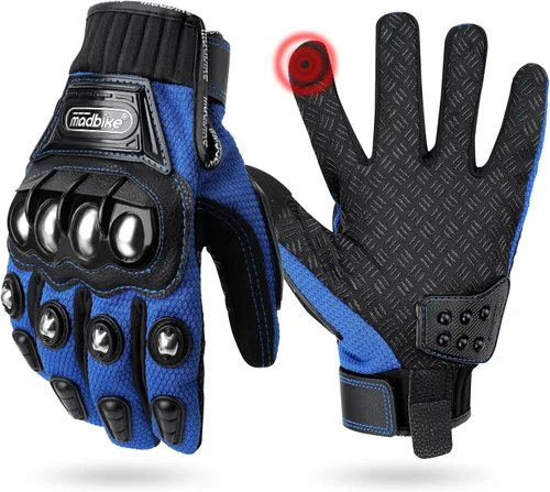 Miniatura 10 de Guantes de motocicleta Flujo de aire de acero nudillos pantalla táctil BMX MX ATV MTB Motocross Dirt Bike Racing Downhill guantes