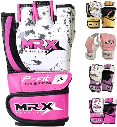 Miniatura 8 de MRX MMA Guantes de boxeo para hombres y mujeres Guantes de kickboxing con palmas abiertas Guantes de agarre para saco de boxeo Guantes de boxeo