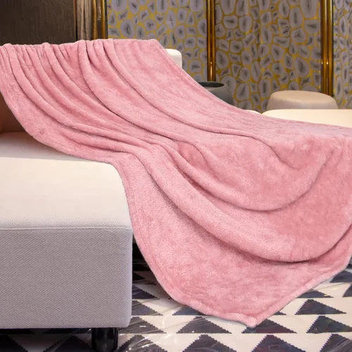 Miniatura 5 de MUGD Manta rosa para cama, manta de forro polar rosa claro, mantas suaves para mujeres y niñas, bonita decoración del hogar