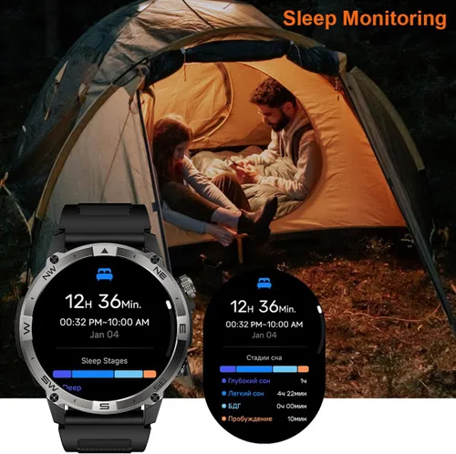 Miniatura 8 de Reloj inteligente para hombres y mujeres, rastreador de actividad física con GPS y brújula, pantalla AMOLED de 1.43 pulgadas, relojes de fitness