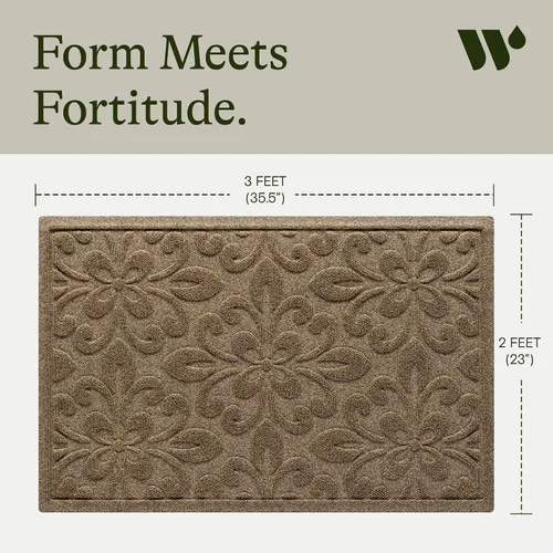 Miniatura 3 de Bungalow Flooring Waterhog - Tapete para puerta, 2 x 3 pies, fabricado en Estados Unidos, duradero y decorativo, antideslizante, interior/exterior