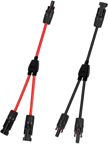 Miniatura 8 de Conector solar Y, cable paralelo de rama en Y, adaptador de conector solar 1 a 2 macho hembra, 10AWG 45A impermeable IP68 40CM cable, para paneles
