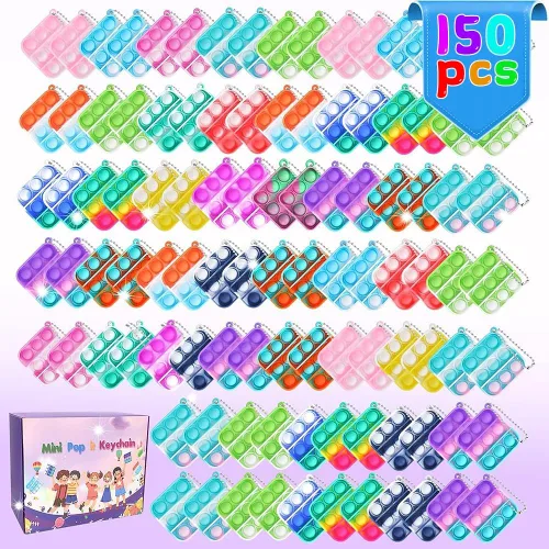 Miniatura 7 de Paquete de 100 mini juguetes para la ansiedad, recuerdos de fiesta, juguetes sensoriales de silicona para apretar, juguetes sensoriales a granel