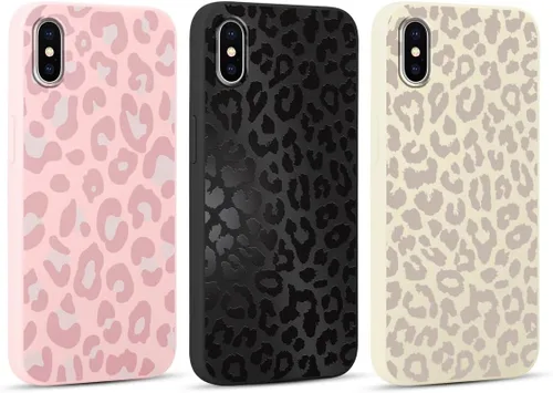 Miniatura 36 de Paquete de 3 Fundas Bonitas con Estampado de Guepardo para iPhone 13/14 de 6.1" Funda de Teléfono, Fundas de Diseño Estético de Leopardo Silicona