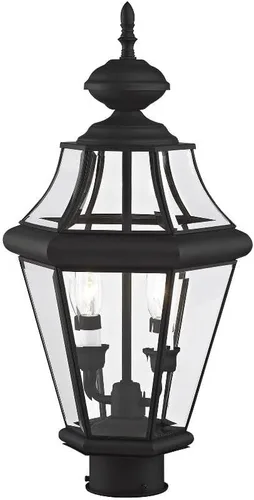 Miniatura 8 de Livex Lighting 2264-02 - Farol de poste para exteriores, 2 luces, latón pulido