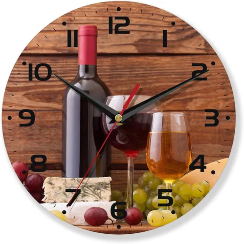 Miniatura 9 de Reloj de pared vintage, funciona con pilas, reloj de árbol para sala de estar, dormitorio, baño, cocina, 10 pulgadas Árbol de la vida vintage
