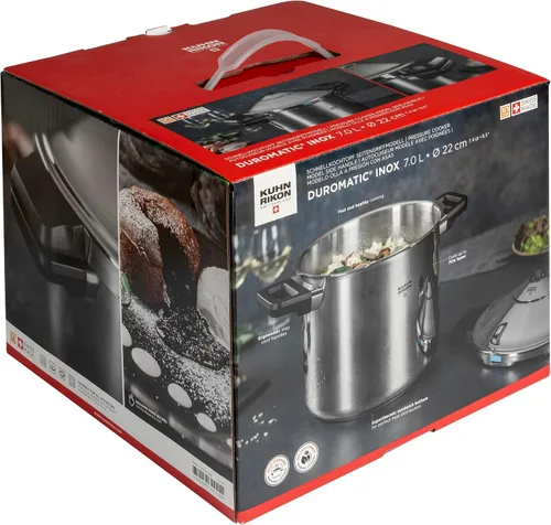 Miniatura 6 de Kuhn Rikon DUROMATIC® - Olla a presión para estufa de 7.0 L, 8.7 in, fabricada en Suiza, acero inoxidable 18/10, eficiencia energética, tapa