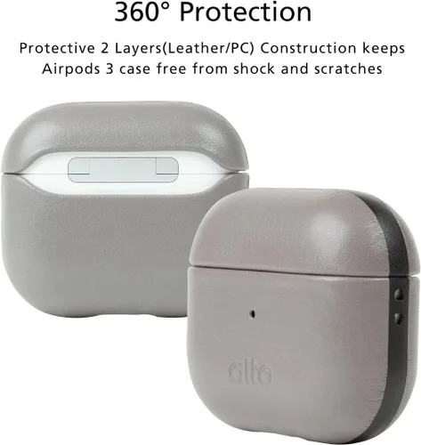 Miniatura 4 de Alto Funda protectora de cuero para Airpods 3, funda de carga, accesorios de cuero de anilina italiana para Apple AirPods 3 hombres y mujeres