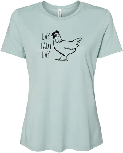 Miniatura 12 de Cute Women's Screen Printed Crew Neck Tee, Shirts With Sayings, Dusty Blue or Olive
