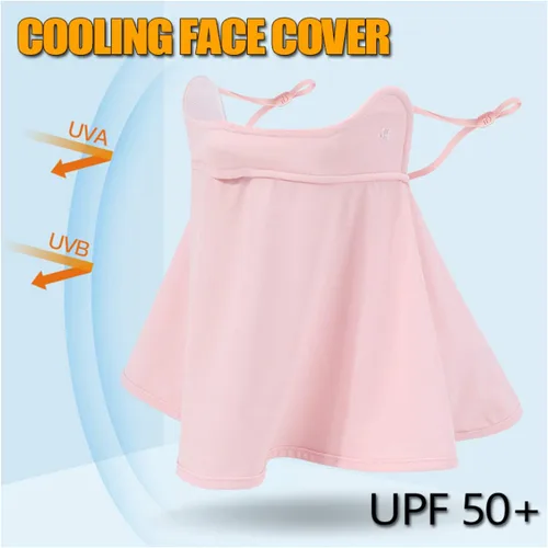 Miniatura 6 de WRELS UPF 50+ Unisex Cubrecara Transpirable y Refrescante con Protección UV para el Sol, con Elástico para las Orejas, Bufanda para el Cuello