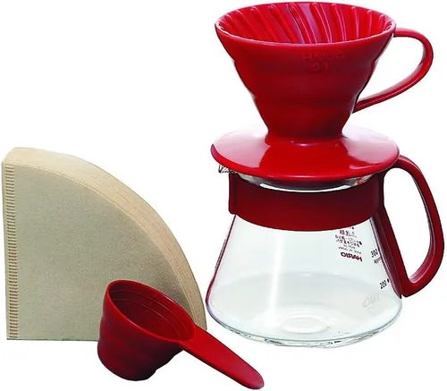Miniatura 3 de Hario V60 - Juego de café de cerámica, tamaño 02, color blanco