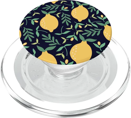 Miniatura 8 de Bonito diseño de limones amarillos divertidos y brillantes ilustraciones de cítricos – PopSockets agarre y soporte para teléfonos y tabletas