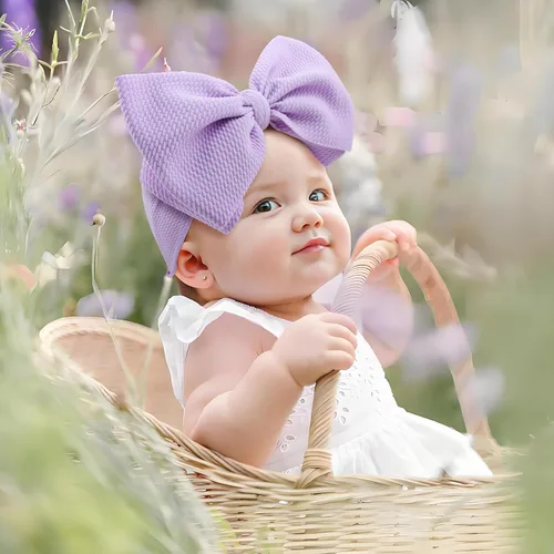 Miniatura 2 de Diademas de arco iris para el pelo para bebés, niñas, 2 unidades, recién nacidos, niños pequeños, accesorios para el cabello, lazo para la cabeza