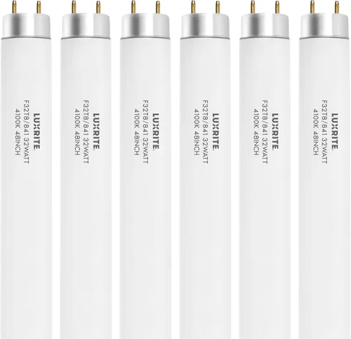 Miniatura 7 de LUXRITE Bombilla fluorescente F32T8/841 T8 (1 pulgada de diámetro), 32 W, 48 pulgadas, blanco frío 4100K, 2800 lúmenes, base de dos pines G13
