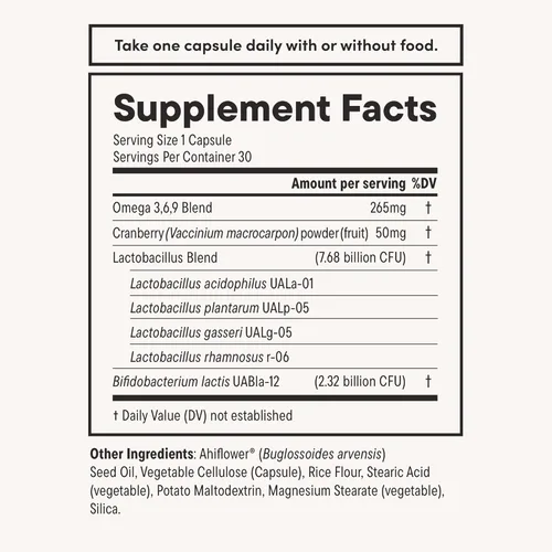 Miniatura 7 de Daily Nouri Suplemento de probióticos para mujeres Apoya el pH vaginal, el tracto urinario, la salud digestiva e inmune 5 cepas clínicamente