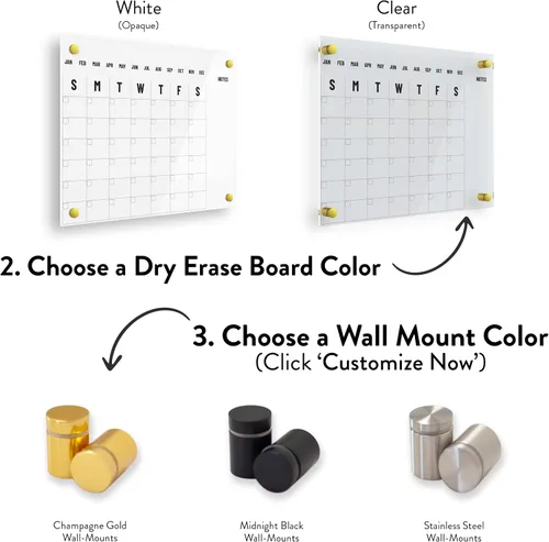 Miniatura 6 de Calendario acrílico de borrado en seco para pared, calendario de pizarra blanca, alternativa de calendario de vidrio transparente grande, tablero