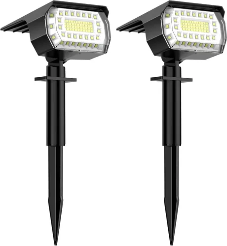 Miniatura 11 de LANSOW Focos solares para exteriores que cambian de color, [7 modos/8 unidades] Focos de paisaje de Navidad, luces solares impermeables