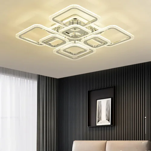 Miniatura 9 de Lámpara LED de techo regulable, 5 luces de techo de 23 pulgadas, montaje empotrado, lámpara de 80 W para sala de estar, dormitorio, cocina