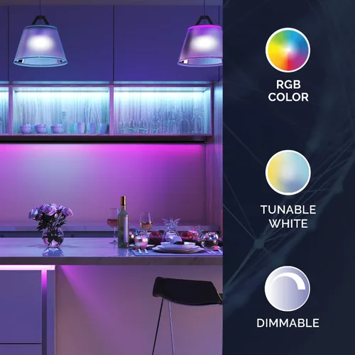 Miniatura 5 de Satco S11254 Starfish - Bombilla LED inteligente A19 de 10 vatios que cambia de color, funciona con Siri, Alexa, Google Assistant, SmartThings