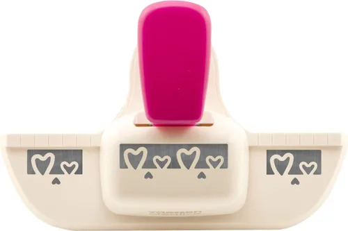 Vaessen Creative Punzón de borde con borde de corazón para impresionantes diseños continuos Border Craft Punch Heart