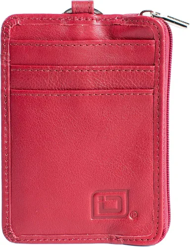 Miniatura 4 de RFID Slim ID - Cartera con bolsillo frontal con cierre de monedero, Rojo, S