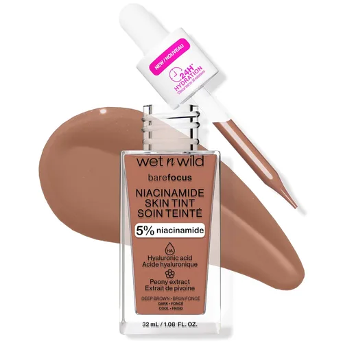 Miniatura 24 de wet n wild Bare Focus Tinte para la Piel, Enriquecido con 5% Niacinamida, Cobertura Ligera Transparente Modulable, Acabado Radiante Natural, Claro
