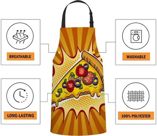 Miniatura 4 de oFloral California - Delantal de palmera para automóvil, unisex, ajustable, delantal de chef de cocina, para mujeres y hombres, para cocina en casa