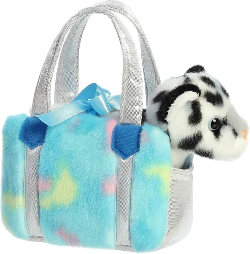 Aurora Fashion Fancy Pals Blueberry Snow Leopard - Peluche con elegante bolso para divertirse con disfraz, perfecto para niños de 3 años, disfraces