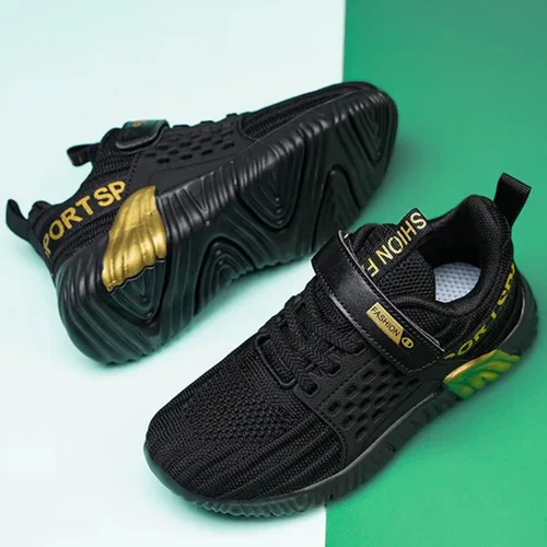Miniatura 9 de RIMICK Zapatos de tenis para niños y niñas, tenis de correr de punto, cómodos, ligeros