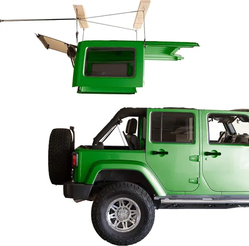 HARKEN - Polipasto de Almacenamiento Aéreo para Techo Rígido de Garaje para Jeep Wrangler y Ford Bronco, Autonivelante, Sistema Seguro Anticaída,