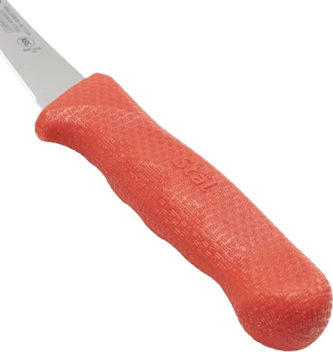 Miniatura 2 de Winco Cuchillo de deshuesado de acero alemán de grado comercial de 6 pulgadas, curvado, rojo