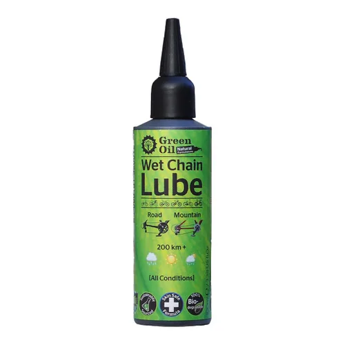 GREEN OIL - Lubricante de cadena húmeda para bicicletas de carretera y montaña | Protección antioxidante de larga duración para todas las bicicletas