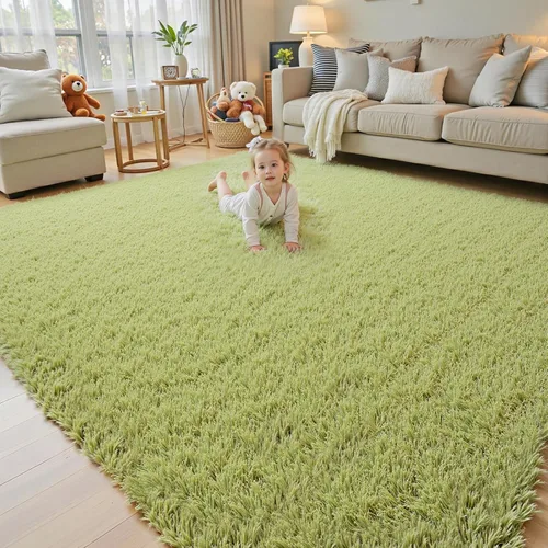 Miniatura 43 de Alfombras circulares súper suaves para niñas, castillo de princesa, tienda de campaña de 5 diámetros, alfombras circulares de área para dormitorio