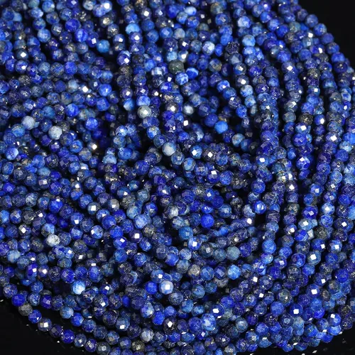 Miniatura 27 de 180 piezas 2mm Cuentas de piedras preciosas de turquesa africana natural facetada redonda suelta para hacer joyas