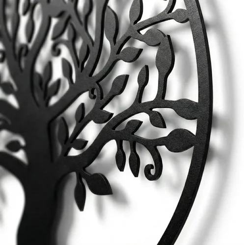 Miniatura 9 de DEKADRON Arte de Pared de Metal - Árbol de la Vida - Árbol Genealógico Decoración de Pared de Metal Decoración del Hogar Oficina Dormitorio Sala