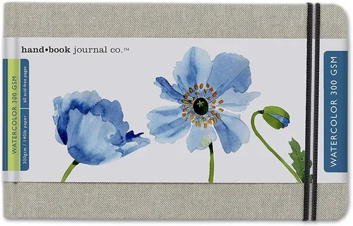 Handbook Journal Co. - Cuaderno de bocetos de acuarela para artistas, paisaje grande, 5.25 x 8.25 pulgadas, 140 libras / 300 GSM, tapa dura con