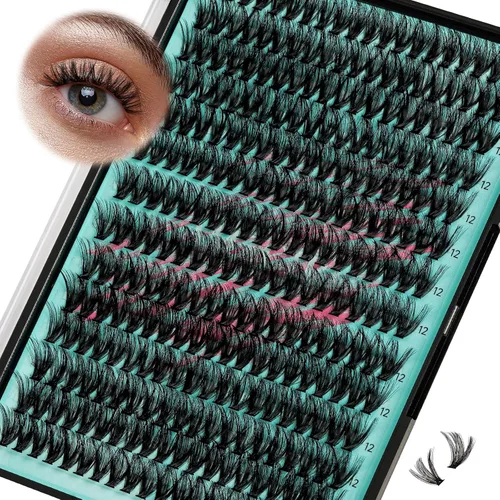 Miniatura 9 de Kit de Extensión de Pestañas, Kit de Racimos de Pestañas DIY 168Pcs con Pegamento de Unión y Sello Impermeable, Removedor de Pestañas para Kit