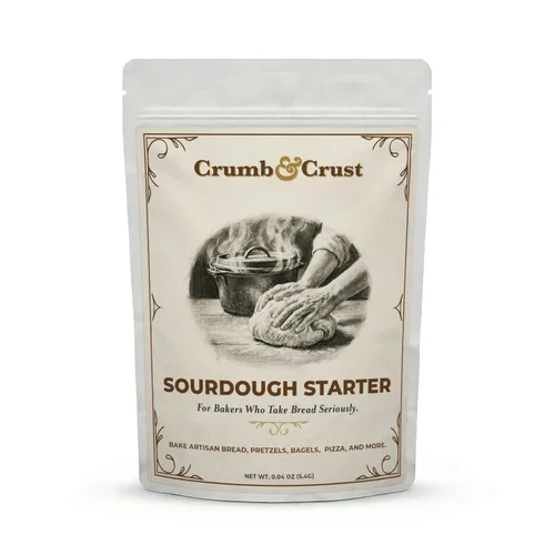 Crumb & Crust - Cultivo básico de masa madre de primera calidad, iniciador de masa madre deshidratada con cultivos activos para hornear pan