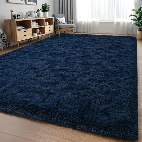 Miniatura 14 de Nuttumico Alfombras de Pasillo Suaves de 2x4 Pies para Dormitorio y Sala de Estar, Alfombra Mullida de Felpa, Alfombras de Área Antideslizantes Tie