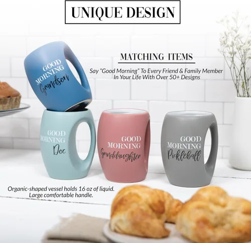 Miniatura 4 de Pavilion Gift Company - Good Morning Granddaughter - Taza de café rosa de 16 onzas, regalo de la abuela, abuelo, abuelos, regalo de larga distancia