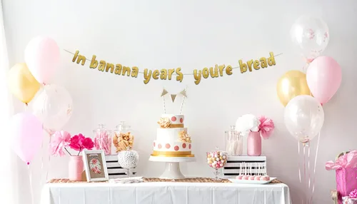 Miniatura 2 de Cartel dorado con purpurina preencordada en Banana Years You're Bread, divertidas decoraciones de jubilación para hombres y mujeres, suministros