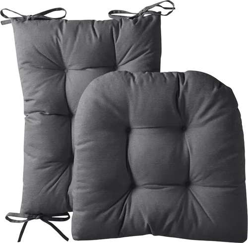 Marina Decoration Cojín para silla mecedora, cómodo, grueso, copetudo, con respaldo alto, antideslizante, juego de 2 piezas superior e inferior con