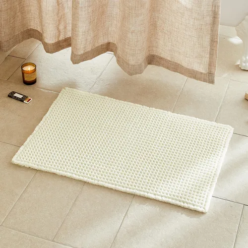Miniatura 35 de TYUU Tapete de baño estilo gofre, tapete de baño bohemio, antideslizante, lavable, súper absorbente, de secado rápido, bonito tapete de baño