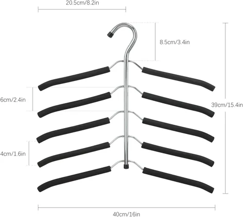 Miniatura 7 de DOIOWN Perchas de acero inoxidable para colgar camisas, perchas para colgar blusas, para árboles, perchas para ropa, perchas antideslizantes