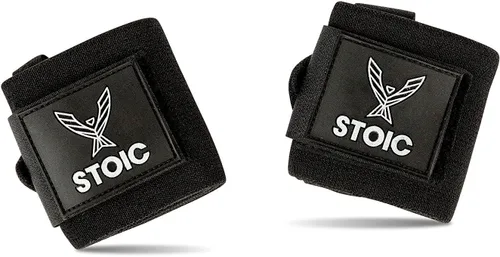 Miniatura 8 de Stoic Muñequeras para levantamiento de pesas, levantamiento de pesas, entrenamiento cruzado, culturismo con bucle para el pulgar. para entrenamiento