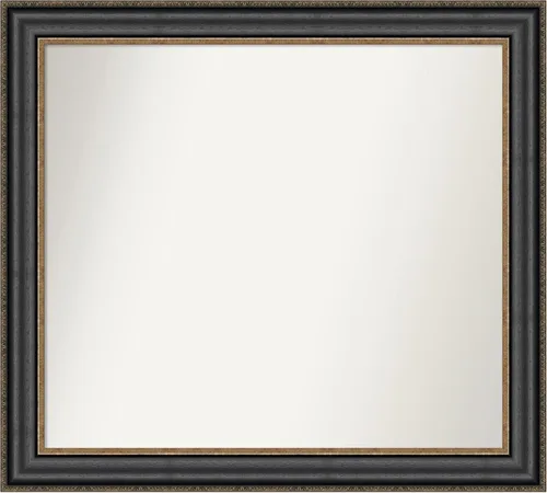 Miniatura 278 de Amanti Art Espejo personalizado, espejo de baño negro puente, espejo de pared o espejo de tocador de baño sobre el fregadero (26 x 26 pulgadas)