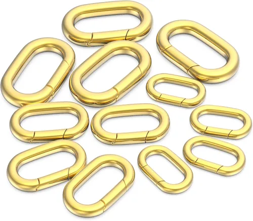 Miniatura 7 de OHINGLT 10 piezas de cierres de colgante con clip mosquetón – cierre y cierres de collar de oro de 18K, conector de encanto de pulsera para mujeres