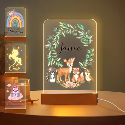 Miniatura 19 de Luz nocturna con foto personalizada, lámpara LED con nombre de corazón, lámpara acrílica personalizada con imagen, regalo para su novia, amante