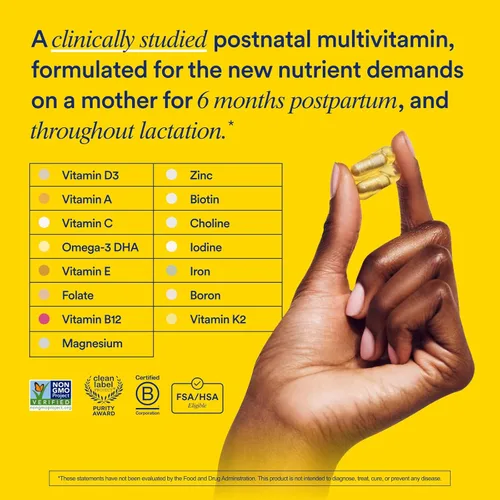 Miniatura 2 de Ritual Essential para Mujeres Multivitamina Postnatal - Vitamina Postpartum - Omega-3 DHA y Colina para Apoyo en la Lactancia, Vitamina A, C, D3